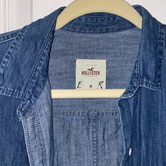 Blue Hollister Button Down Long Sleeve Shirt - Picture 3 of 3